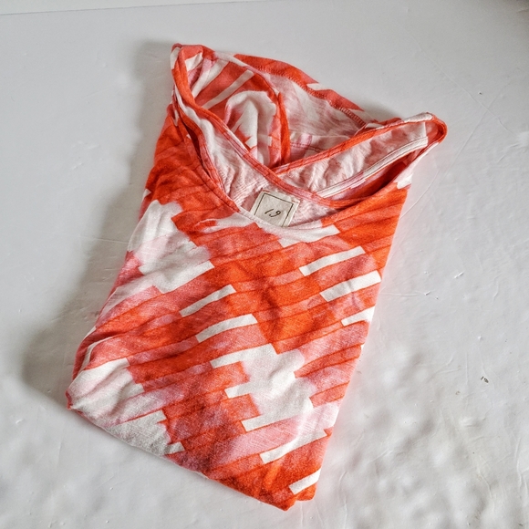 ANTHROPOLOGIE One September Orange Geo Top S - Picture 7 of 7